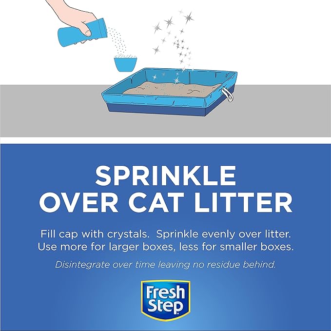 Fresh Step Cat Litter Crystals in Fresh Scent - Cat Litter Box Deodorizer - Combats Odors and