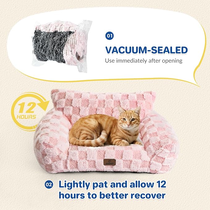 Large Dog Bed Sofa, Fluffy Pet Bed for Medium and Large Dogs, Supportive Dog Couch Sofa for Dogs