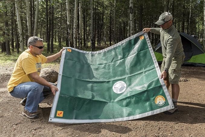Campfire Defender Outdoor Fire Pit Cover, 68" x 60" - Camping Firepit Cover Square with Adjustable