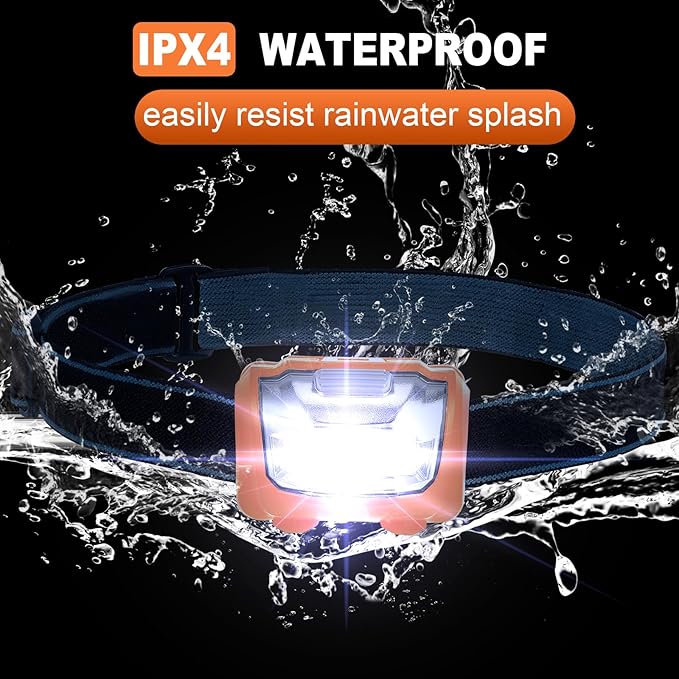 Macarrie 18 Pack LED Headlamps IPX4 Waterproof 3 Modes Headlamp Flashlight Bright Head Lights