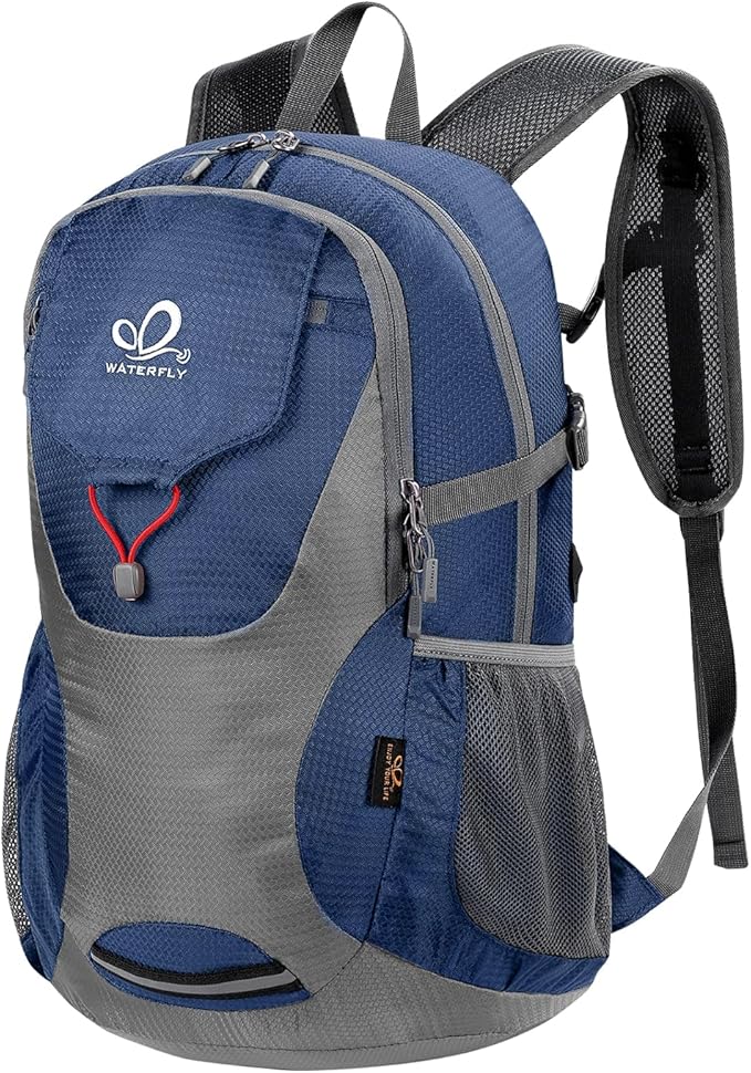 WATERFLY Lightweight Packable Hiking Backpack: 30L Foldable Travel Daypack Ultralight Camping Day