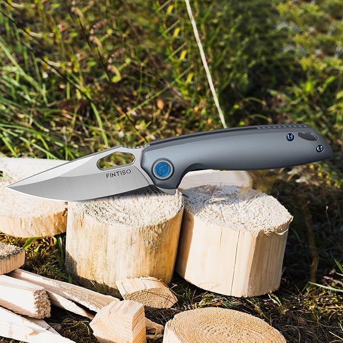 FINTISO Mini Pocket Knife 2.79" Small EDC Knife Premium Swedish 14C28N Blade, Folding Knife with