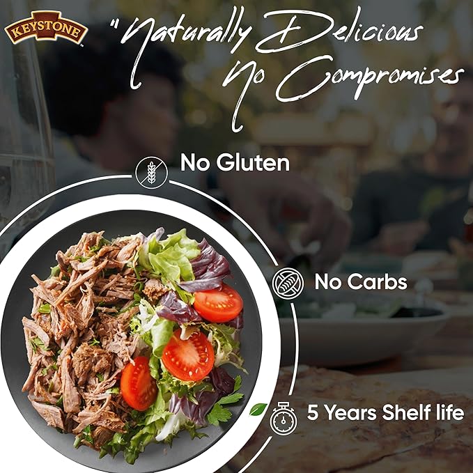 Keystone Meats All Natural Heat and Serve Canned Beef 28 oz ??Fully Cooked Canned Meat ??Ready to