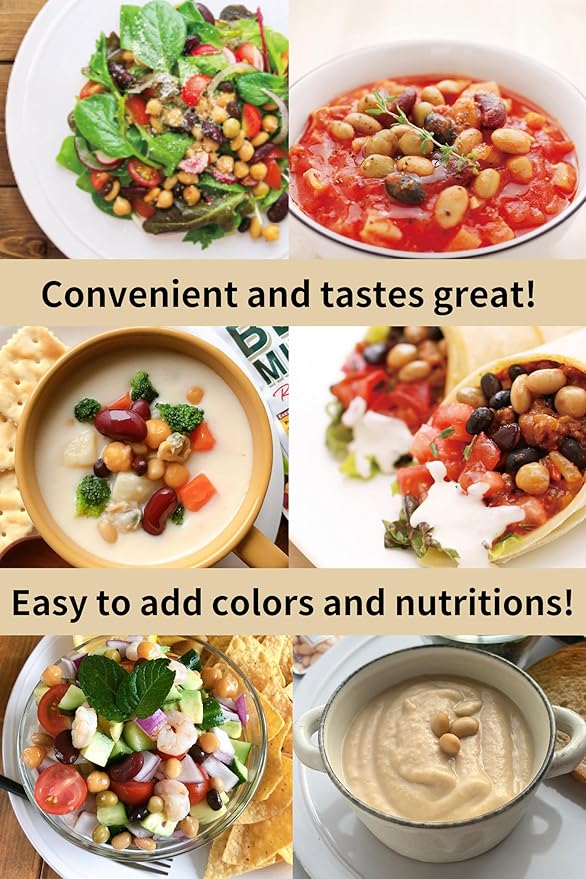 ?�Eat More Beans?‘Organic Fully Cooked Perfect Beans - Economy Pack, USDA Vegan Vegetarian Healthy
