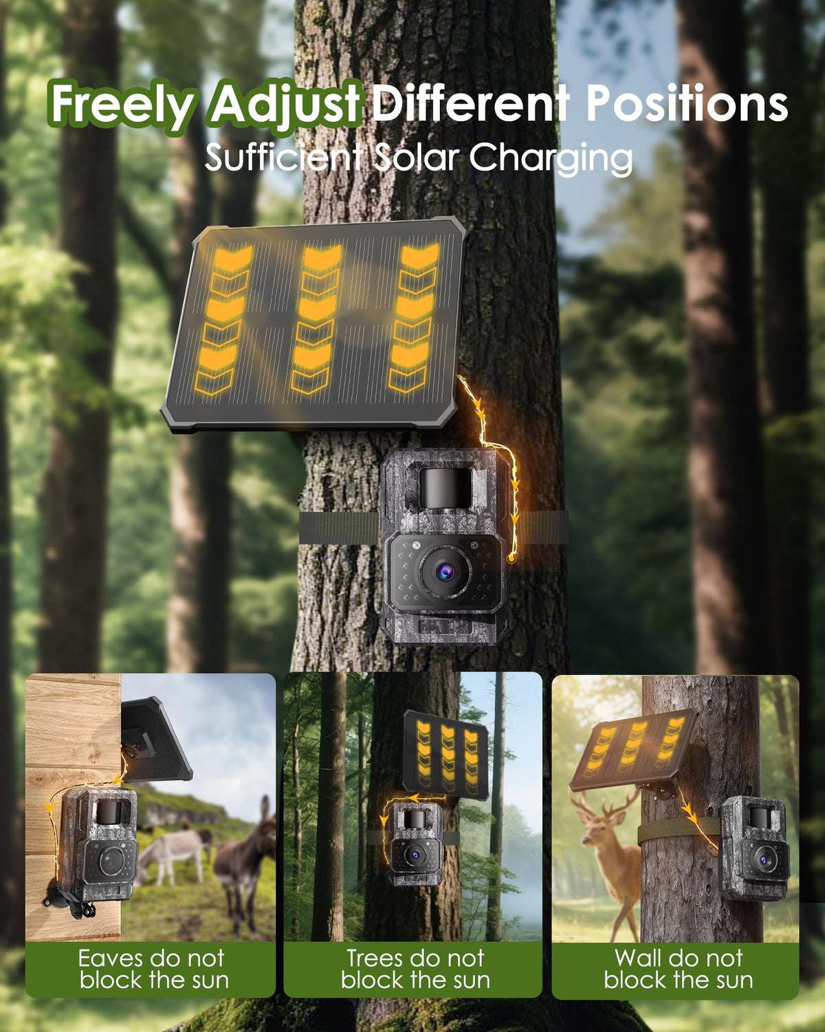 MAXDONE Trail Camera - 4K, 64MP, Solar, WiFi, Bluetooth - product view 2