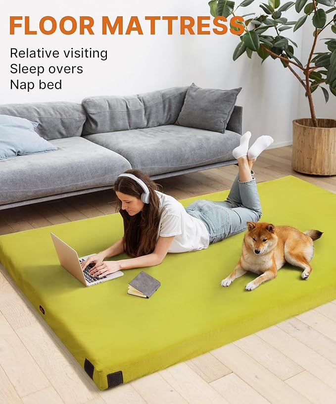 3 Inch GAIALOOP Thick Memory Foam Camping Mattress Sleeping Pad [Car/Tent/Cot] Glamping Portable