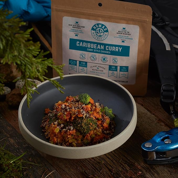 Nomad Nutrition Caribbean Curry | Instant Freeze Dried Backpacking & Camping Food | Plant-Based