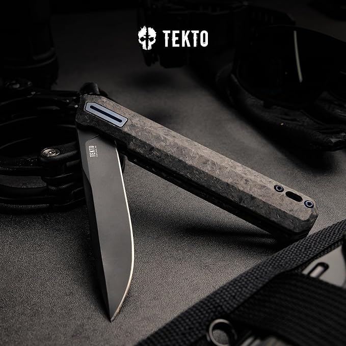 F2 Bravo Folding Pocket Knife - D2 Steel Blade, Ceramic Ball Bearings - EDC - Snap, Swift Flip for
