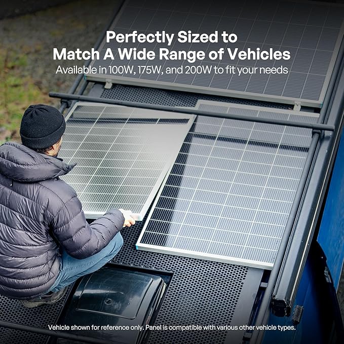 400W Solar Panel N-Type 16BB, 2PCS 24V RV Solar Panel 200 Watt, 25% High Efficiency, IP67