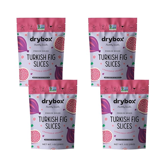 Drybox Freeze Dried Fig Slices | 100% Natural Fruit | Freeze Dried Fig Source | No Sugar &