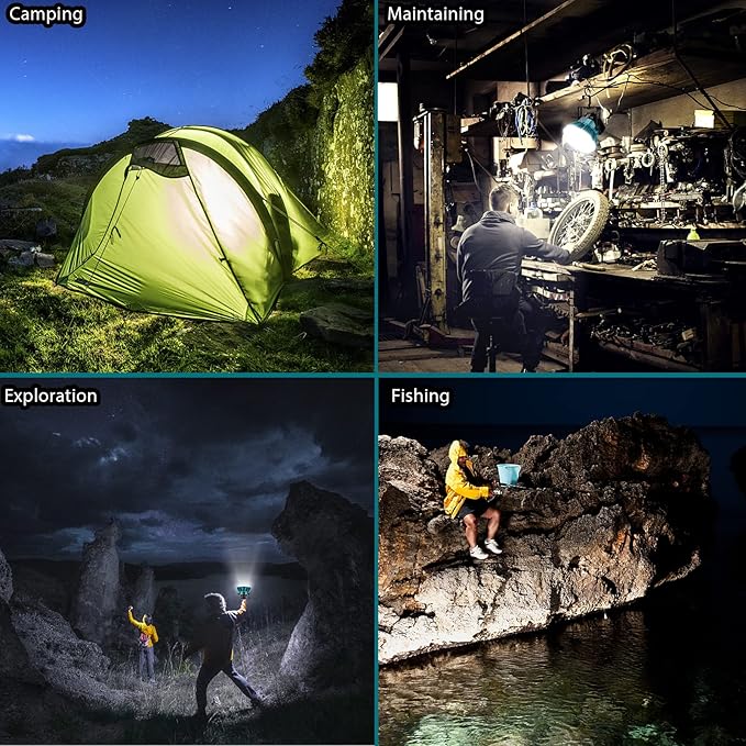 2400LM LED Camping Lantern for Makita 18V LXT Lithium Battery, 24W LED Work Light for Car Repairing