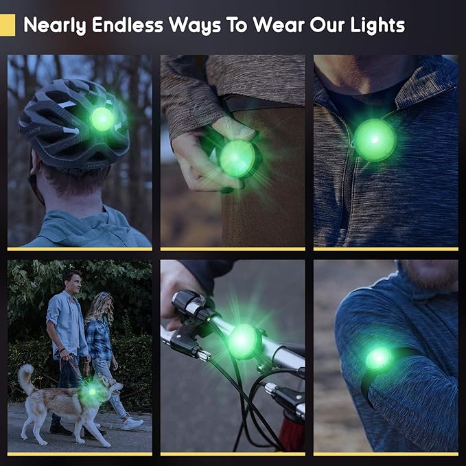 Everbeam E100 LED Safety Lights for Walking at Night - Waterproof Bike LED Light Excellent for