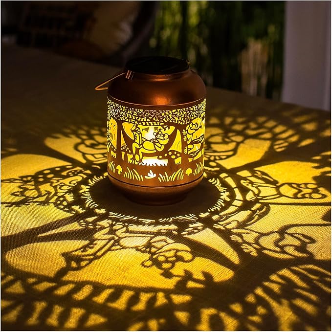 Frog Solar Lanterns Outdoor Waterproof,Hanging Solar Lights Frog Gifts for Women Men Metal LED