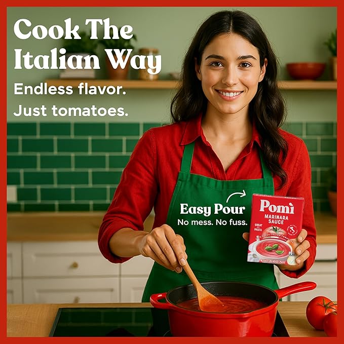 Pomì Marinara Sauce 26.46oz (Pack of 12) - Made in Italy - Non-GMO & Gluten-Free - Creamy, Velvety