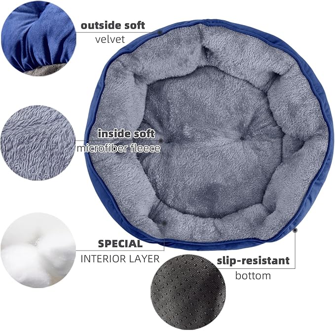 Asvin Small Dog Bed for Small Dogs, Cat Beds for Indoor Cats, Pet Bed for Puppy and Kitty, Extra