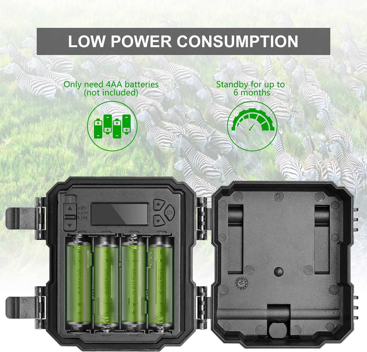 WOSPORTS Trail Camera - 24MP, 1080P, Mini, Waterproof - product view 6