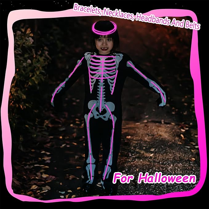 100 pk 8" Pink Glow Sticks Bulk Party Favors, Light up Glow Necklaces & Bracelets in the Dark Party