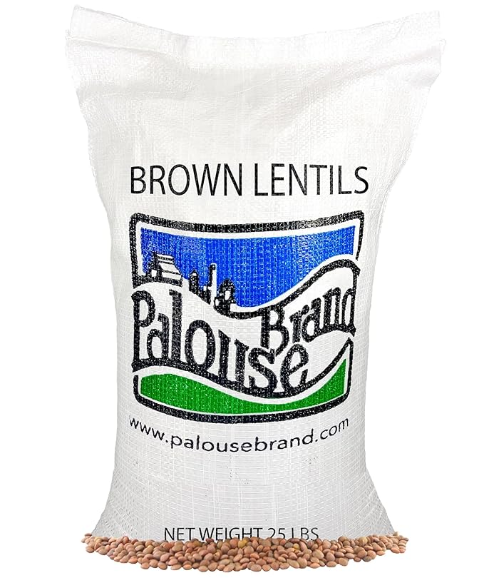 Certified Glyphosate Residue Free Brown Lentils | 25 LBS | Bulk | Desiccant Free | Sproutable |