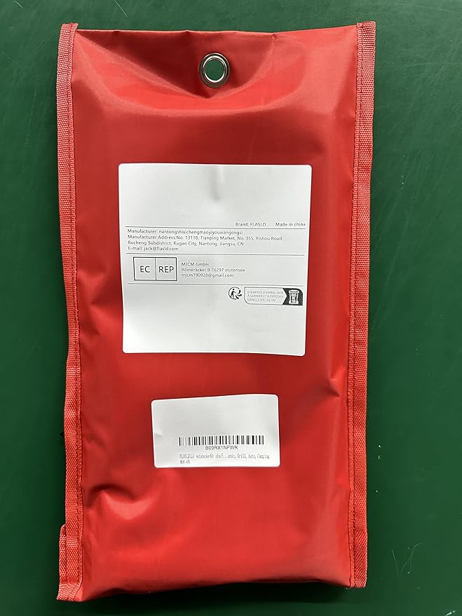 FLASLD Emergency Fire Blanket for Home, 40x40 Inch Fiberglass Fire Blankets Emergency for People