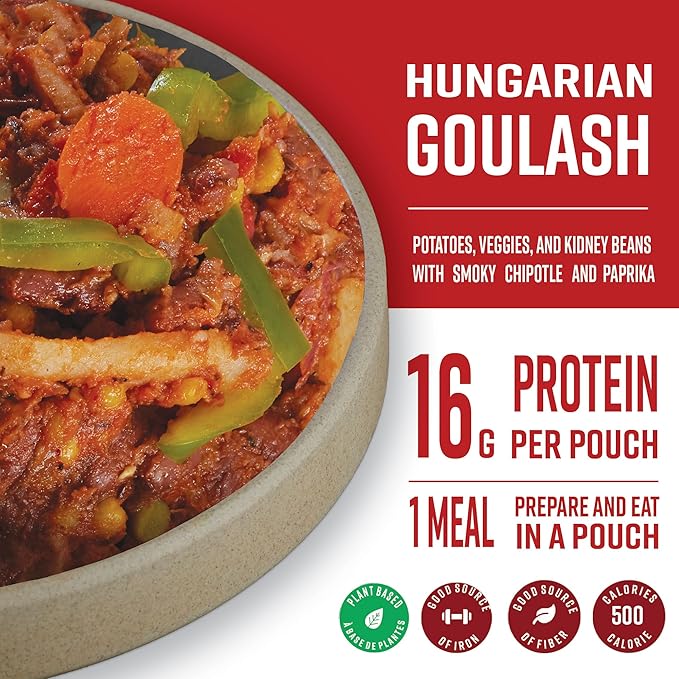 Nomad Nutrition Hungarian Goulash | Instant Freeze Dried Backpacking & Camping Food | Plant-Based