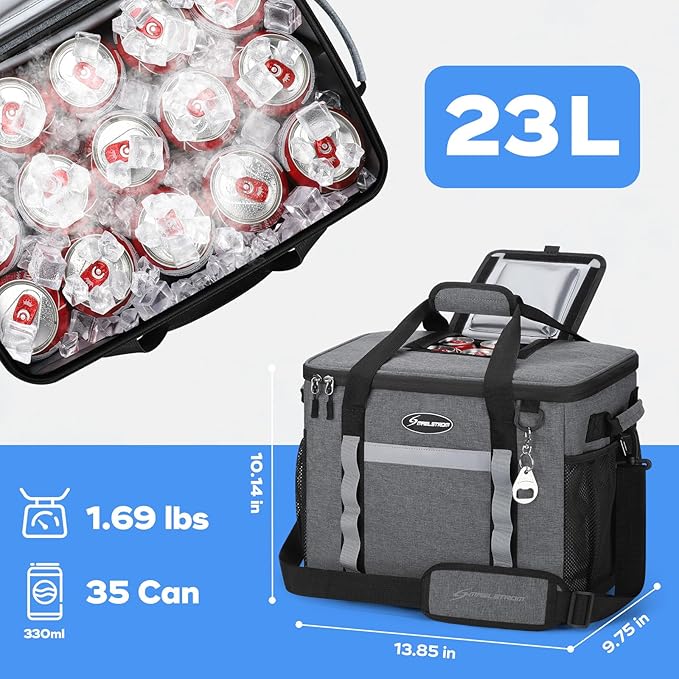 Maelstrom Collapsible Soft Cooler Bag, 24/30/60/75 Cans Beach Cooler, Ice Chest, Leakproof &