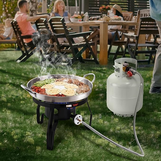 ARC 55,000BTU Propane Burner Camping Stove,Outdoor Gas Stove Burner Cooker for Cooking for Turkey