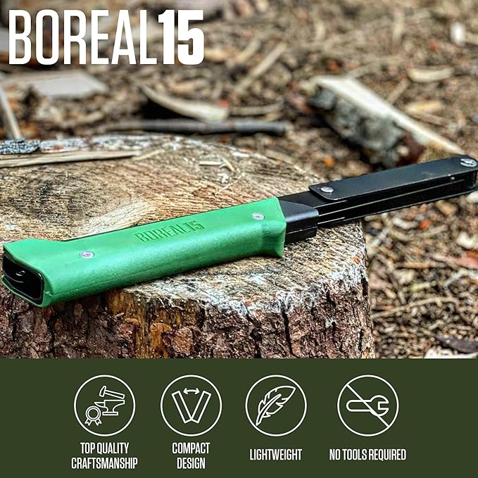 AGAWA - BOREAL15 Tripper Kit - Includes 15" Folding Saw, Nylon Carrying Case, 15" All-Purpose & 15"