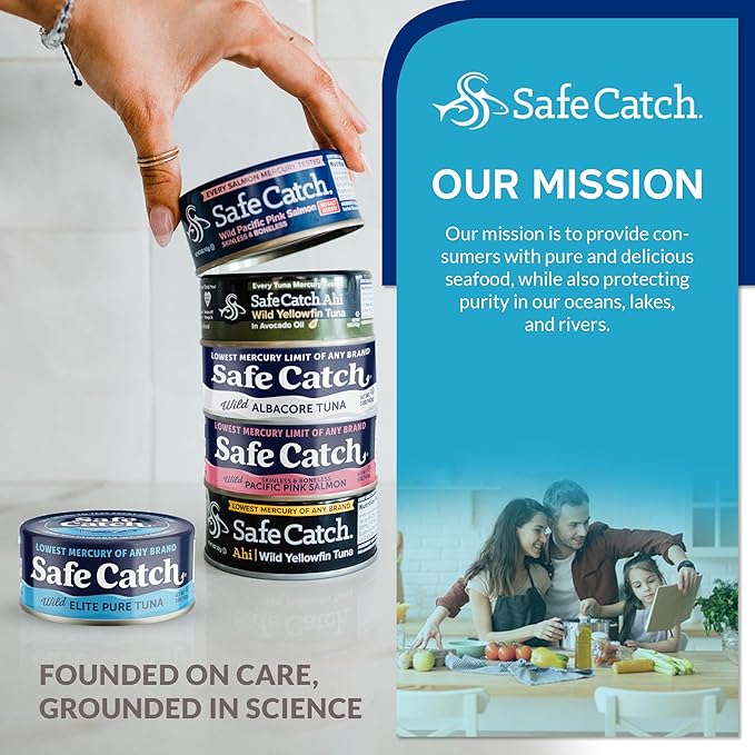 Safe Catch Wild Pink Salmon Canned Wild-Caught Skinless Boneless Salmon Fish Every Can Of Salmon Is