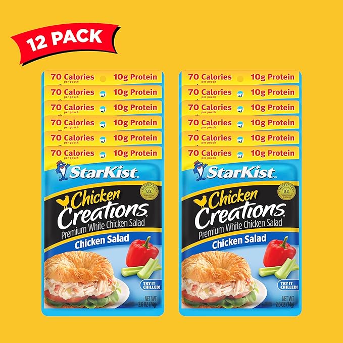 StarKist Chicken Creations, Chicken Salad, 2.6 oz Pouch (Pack of 12)