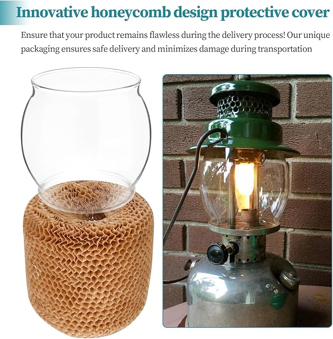 Lantern Glass Globe Replacement, Compatible with Coleman 200A/B &R690B051,Fits Kamplite, JC
