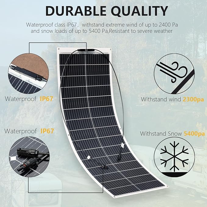 XINPUGUANG 100w 12V Flexible Solar Panels 600W 24V Solar System Kit Monocrystalline Cell Module 45A