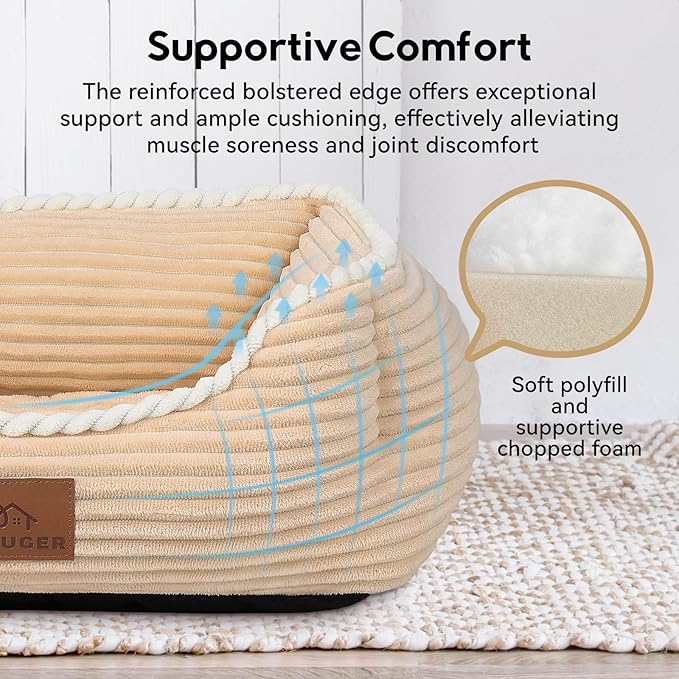 Rectangle Cat Dog Bed for Large Medium Small Pets Indoor Outdoor Machine Washable Sleeping Sofa