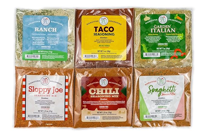MySALT Sloppy Joe Sauce Mix 5 Pack ??Salt-Free Sloppy Joe Seasoning for Quick, Heart-Healthy Meals