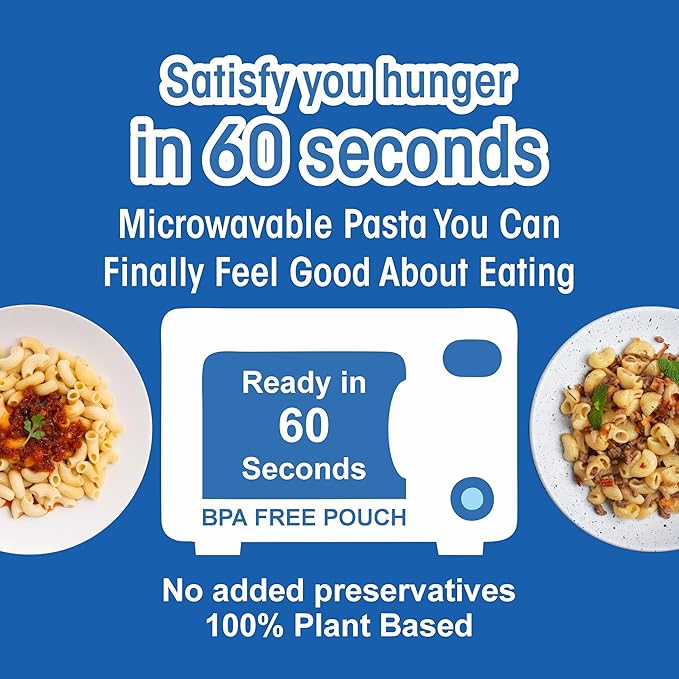 Pasta Zing Elbow Pasta – Fully Cooked, Microwave-Ready in 60 Seconds, Made with 100% Italian Durum
