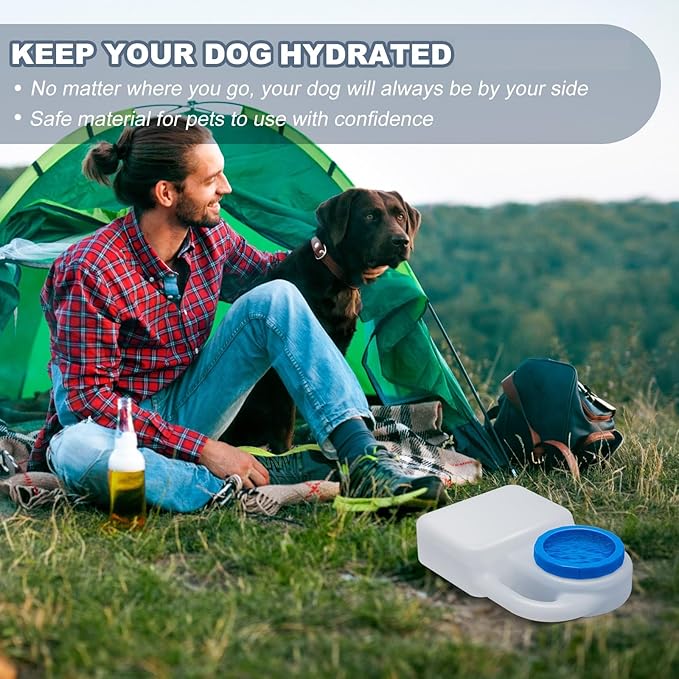 2 Pcs 3 Quart Dog Travel Water Bowl Portable Pet No Spill Water Bowl for Pet Dispenser for Small