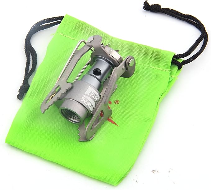 BRS Stove BRS 3000T Stove Titanium Ultralight Backpacking Stove Portable Propane Camping Stove Gas