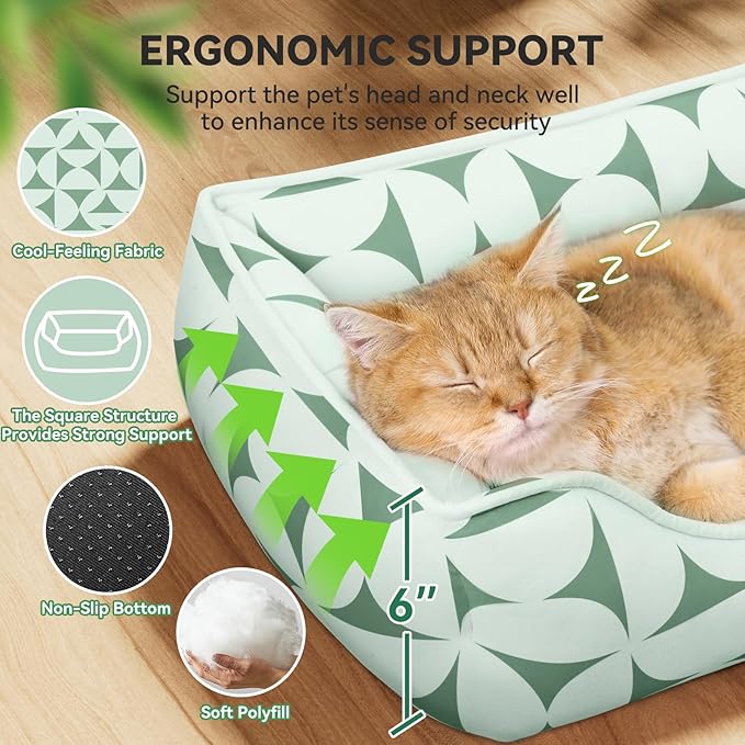 Rectangle Cat Dog Bed for Large Medium Small Pets Indoor Outdoor Machine Washable Sleeping Sofa