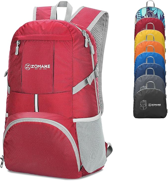 ZOMAKE Lightweight Packable Backpack 35L, Light Foldable Backpacks Water Resistant Collapsible