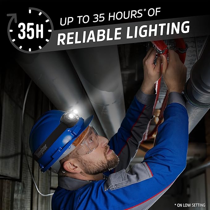 Energizer LED Headlamps PRO260 (4-Pack), IPX4 Water Resistant Headlamps, High-Performance Head