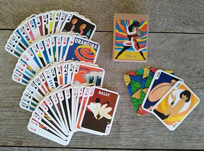 Villemot Playing Cards (Poker Deck 54 Cards All Different) Vintage Retro Art Deco Illustration