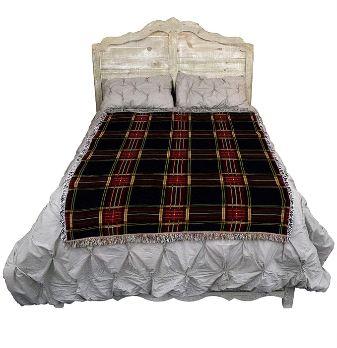 Pure Country Weavers Plaid Blanket Golf - Patterns Gift Tapestry Throw Woven from Cotton - Made in