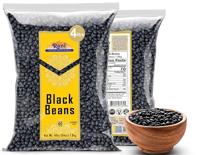 Rani Black Beans (Thull Rajma) 64oz (4lbs) 1.81kg Bulk ~ All Natural | Vegan | Gluten Friendly |