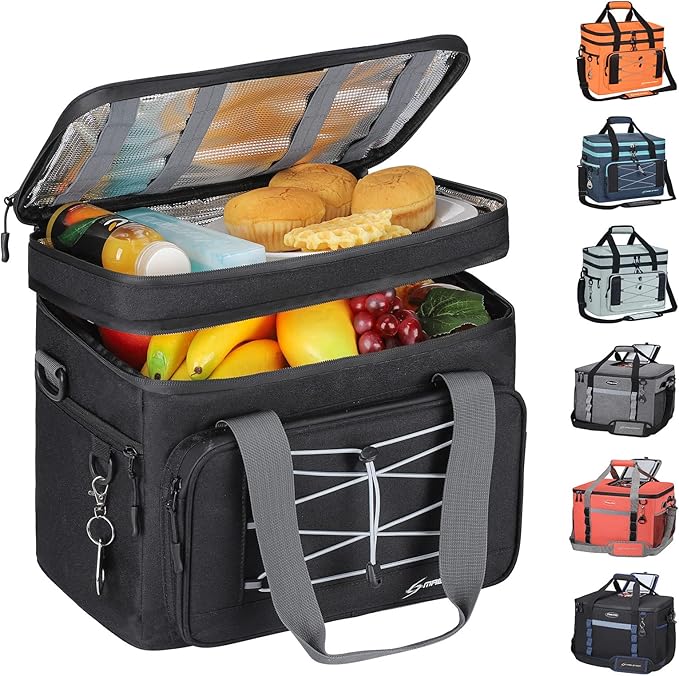 Maelstrom Collapsible Soft Cooler Bag, 24/30/60/75 Cans Beach Cooler, Ice Chest, Leakproof &