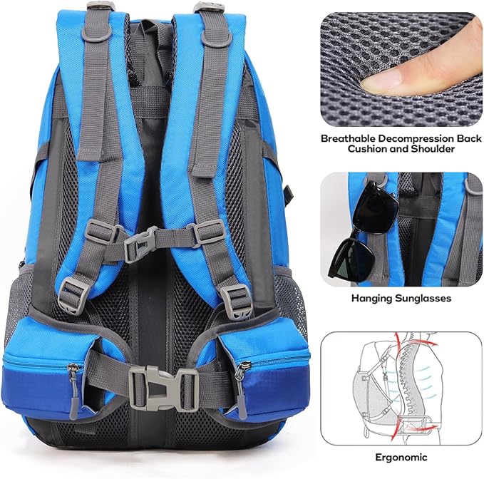 Hiking Backpack Camping 40L Outdoor Daypack Lightweight Travel Backpack with Rain Cover for Women
