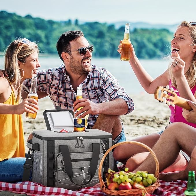 Maelstrom Soft Sided Cooler Bag, 30/40 Can Collapsible Insulated Ice Chest, Large Leakproof Camping
