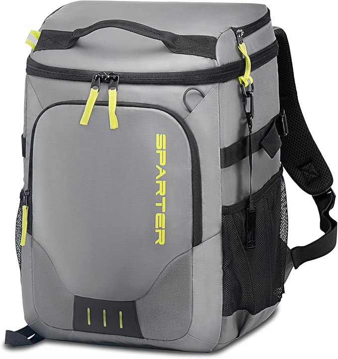 SPARTER Backpack Cooler Insulated Leak Proof 33/49 Cans, 2 Insulated Compartments Thermal Bag