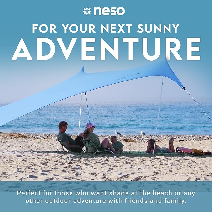 Neso Gigante - Portable Beach Tent - Ideal to Enjoy with Family and Friends - UPF 50+
