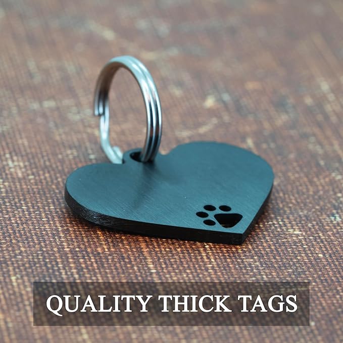 Ultra Joys Dog Tags Personalized for Pets - Hollow Paw Custom Pet ID Tag - Engraved Dog Tag for