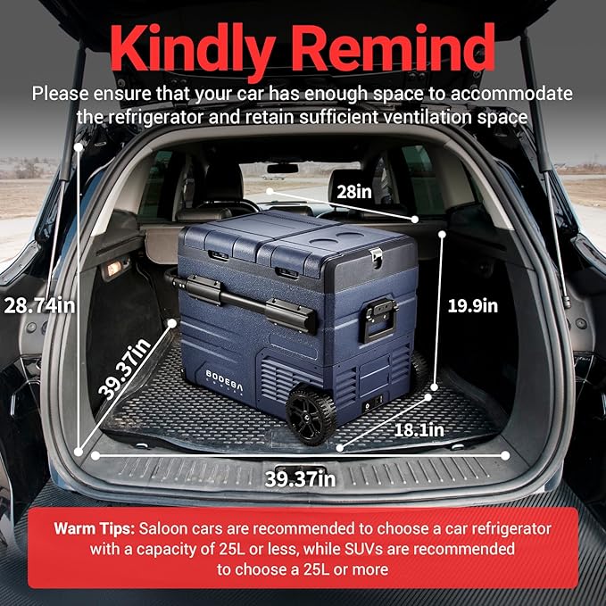 BODEGACOOLER 12V Portable Refrigerator,48 Quart(45L) Car Fridge,RV Car Refrigerator,Portable Fridge