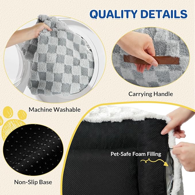 Large Dog Bed Sofa, Fluffy Pet Bed for Medium and Large Dogs, Supportive Dog Couch Sofa for Dogs
